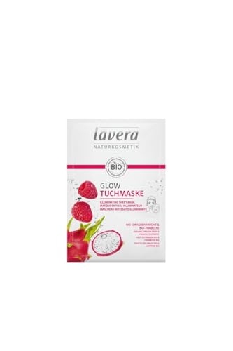 Lavera Glow Tuchmaske Bio Drachenfrucht Bio Himbeere Nat