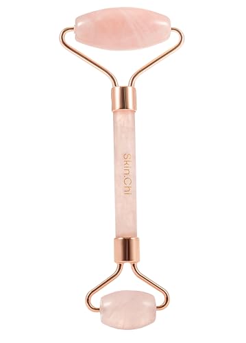 Skin Chi Rosenquarz Gesichtsmassageroller Dual Ended Gesichtsmassagewerkzeug F