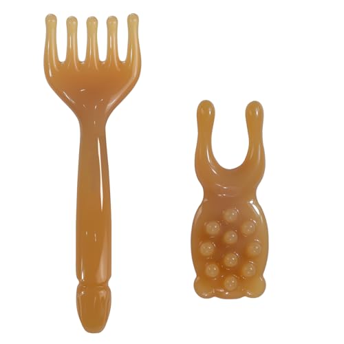 2 St Ck Gua Sha Kamm Kopfmassageger T