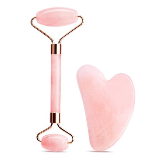 Uraqt Gua Sha Und Gesichtsroller Rosa Guasha Stein