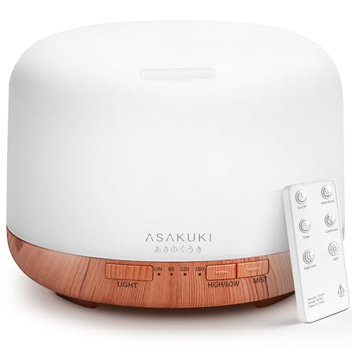 Asakuki Aroma Diffuser 500ml Ultraschall Aromatherapie Diffusor F
