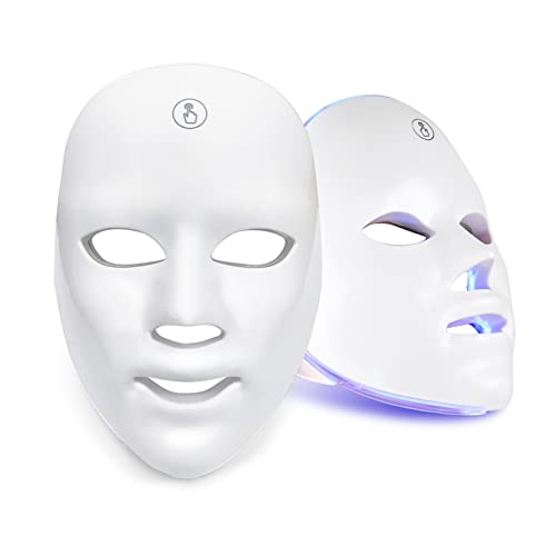Ghibfbt 7 Farben Lichttherapie Maske Led Maske Gesicht