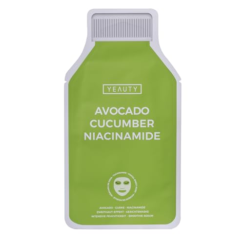 Yeauty Smoothie Tuchmaske Avocado Cucumber Niacinamide Feuchtigkeitsspendende Gesichtsmaske