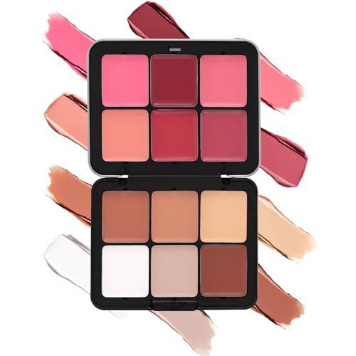 Erinde 3 In 1 Creme Blush Palette Set