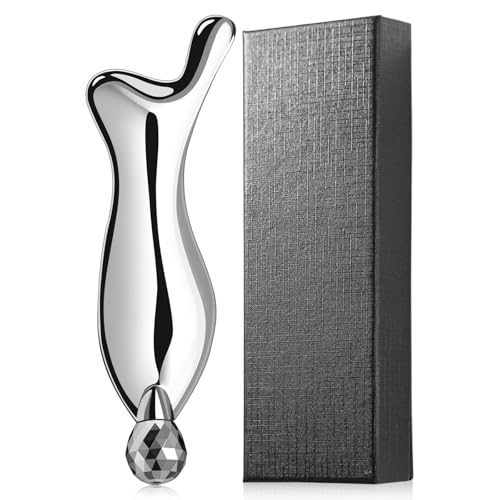 Edelstahl Gua Sha Set Mit Gesichtsroller Akupressurstift F