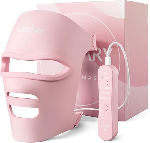 Orisary Led Gesichtsmaske Lichttherapie Rotlichtlampe Gesicht Maske Zur
