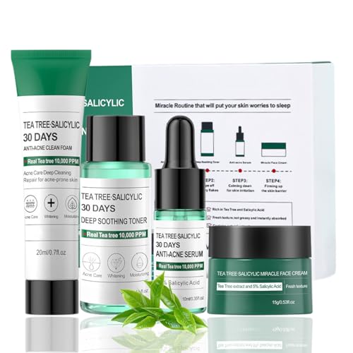 Teebaum Gesichtspflege Set Damen Salicyls Ure Skincare Set