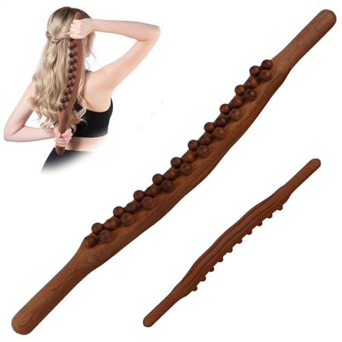 Shiva Gua Sha Holz Massagestab Mit 31 Massageperlen