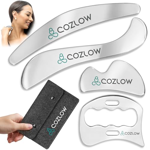 Cozlow 4 In 1 Muskelschaber Werkzeug Set Hautschaben