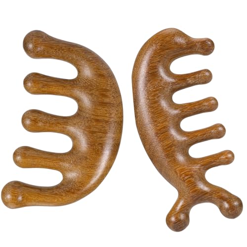 Newofview 2 St Ck Massagekamm Aus Holz Mit