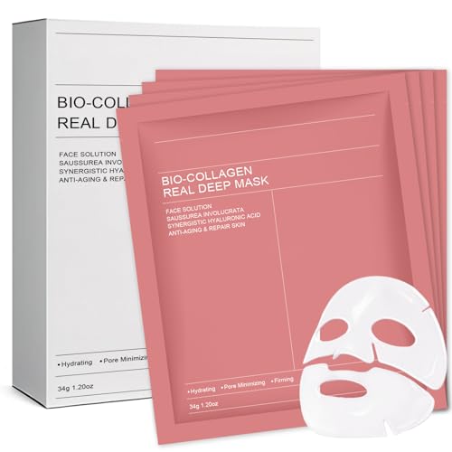 4 St Ck Kollagen Gesichtsmaske Bio Collagen Maske