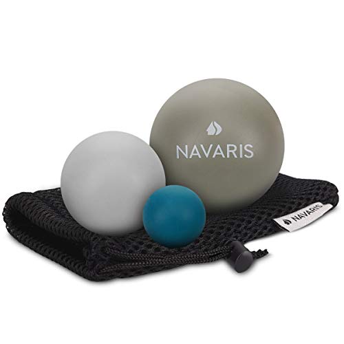 Navaris Massageball 3er Set Faszien Massage Selbstmassage Gummi