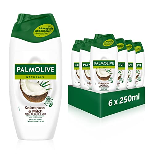 Palmolive Duschgel Naturals Kokosnuss Milch 6x250ml Cremedusche Mit