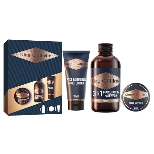 King C Gillette Mini Reiseset Probierset Geschenkset Bartpflege