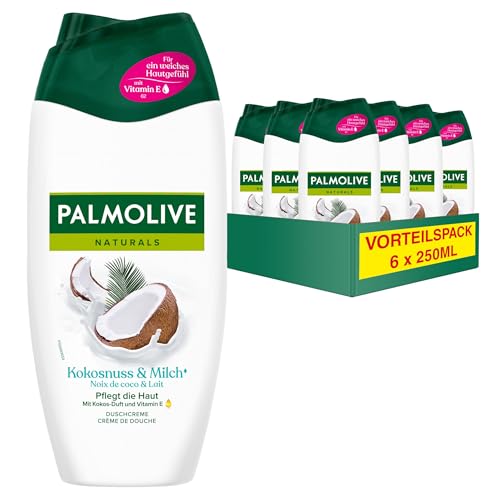 Palmolive Duschgel Naturals Kokosnuss Milch 6x250ml Cremedusche Mit