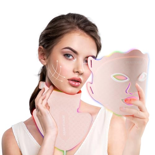 Usuielight Led Gesichtsmaske Lichttherapie 7 Farben Led Maske