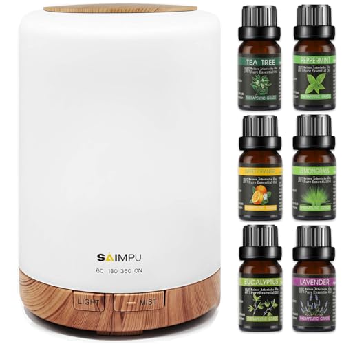 Aroma Diffuser 300ml Luftbefeuchter Mit 6 10ml Therische