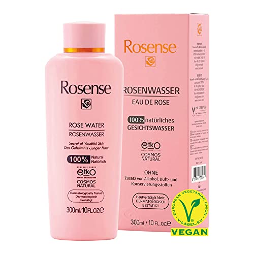 Rosense Rosenwasser 300 Ml Feuchtigkeitsspendendes Gesichtswasser Zur Gesichtsreinigung