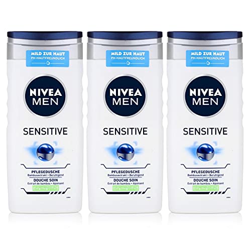 3 X Nivea Duschgel Men Sensitive 250 Ml