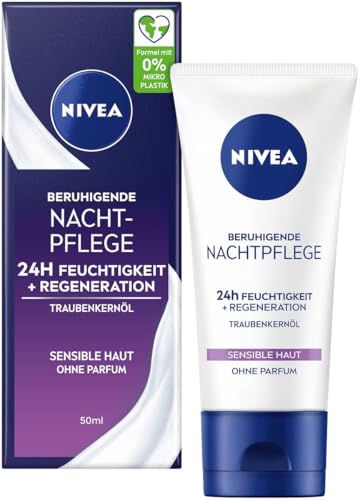 Nivea Beruhigende Nachtpflege 24h Feuchtigkeit Regeneration Parfumfreie Gesichtscreme