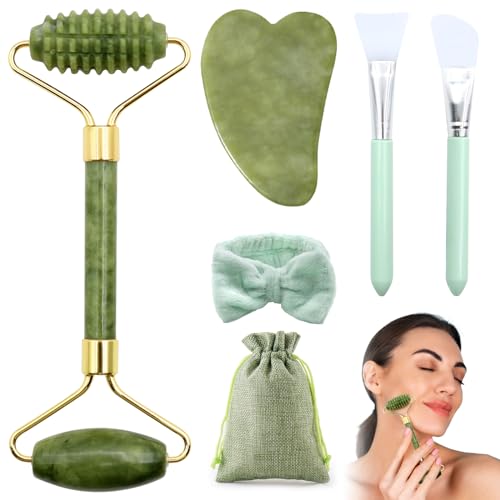 Gua Sha Massager Face Jade Roller Set Gesichtsroller