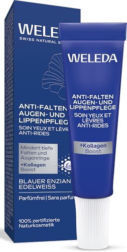 Weleda Bio Anti Falten Augenpflege Lippenpflege Blauer Enzian