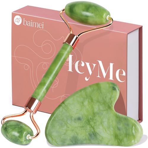 Baimei Gua Sha Und Gesichtsroller Tool Jade Roller