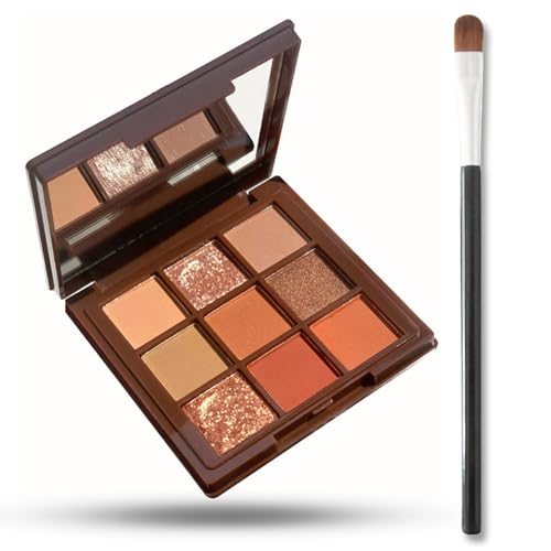 9 Farbe Lidschatten Palette Hochpigmentiert Lidschatten Gold Braun