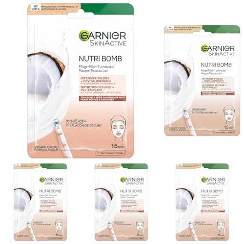 Garnier Tuchmaske Gesichtsmaske F R Trockene Und M