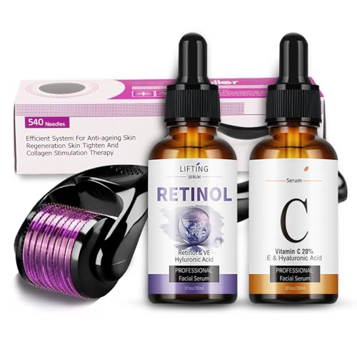 Shefave Micro Needling Set Vitamin C Retinol Serum