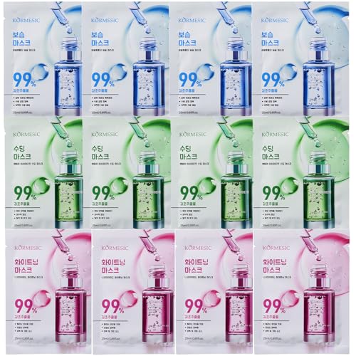 12 St Ck Tuchmasken Set Daily Care Gesichtsmasken