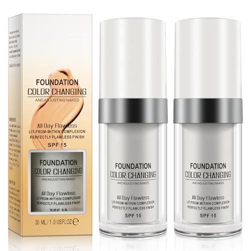 2 Pack Color Changing Foundation Farbwechselnde Foundation Concealer