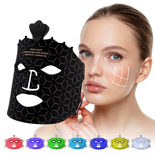 Usuielight Led Gesichtsmaske Mit Rotlichtlampe 7 Farben Led