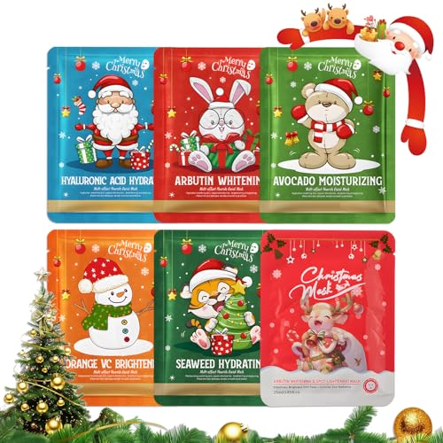 6 St Ck Weihnachten Gesichtsmasken Pflege Set Hautpflege