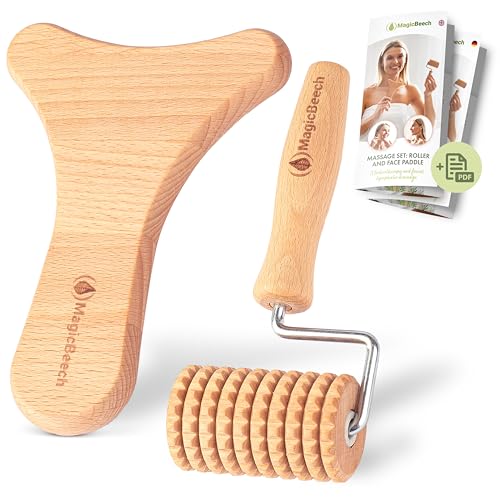 Magicbeech Gesichtsmassageger T Set Madero Massageroller Gesichtspaddel F