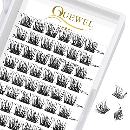 Quewel Einzelne Wimpern Cluster Lashes D Curl 10mm