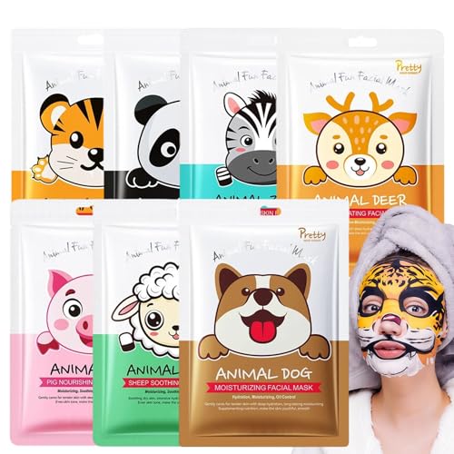7er Set Gesichtsmaske Hydratisierende Und Beruhigende Tuchmasken Mit