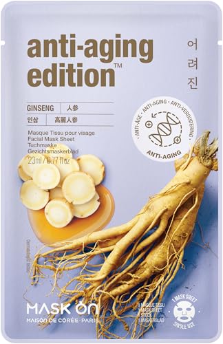 Mask On Gesichtsmaske Mit Ginseng Anti Aging Tuchmaske