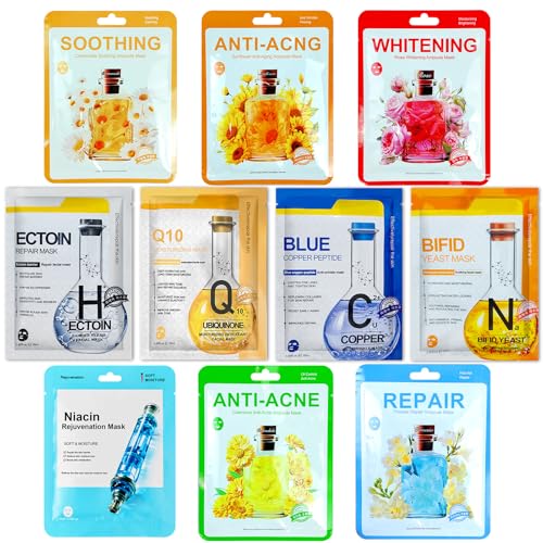 10 St Ck Gesichtsmaske Frauen Daily Care Tuchmasken