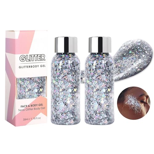 Glitzer Gesicht Haar Langanhaltendes Glitzer Make Up F