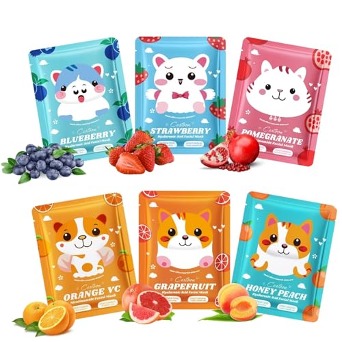 Tuchmasken Gesicht 6 St Ck Nat Rlich Gesichtsmasken