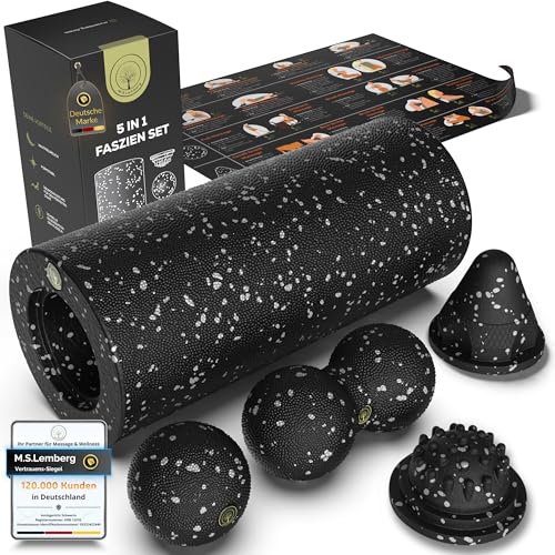 M S Lemberg 5in1 Faszienrolle Set Inkl Faszienball