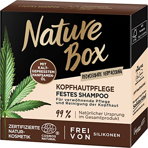 Nature Box Festes Shampoo Kopfhautpflege Hanf 85g