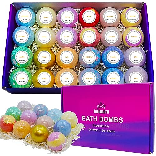 24 St Ck Badebomben Geschenk Bio Badekugeln Mit