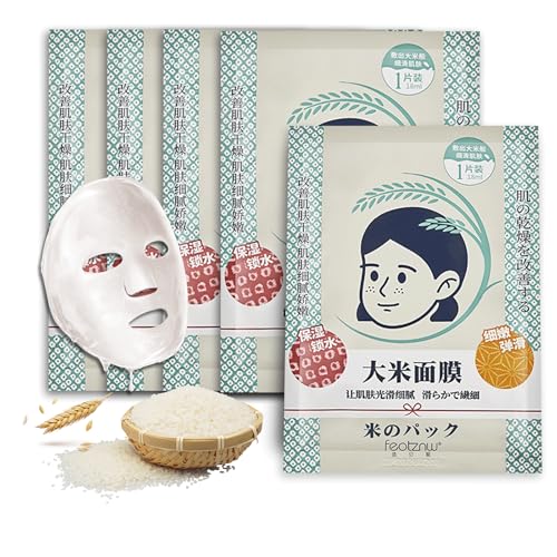 Shefave Reis Tuchmasken 5pcs Rice Face Mask Japanese