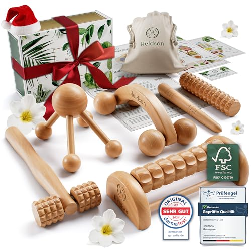 Heldson Premium Massage Set Holz 6 Teile Fsc