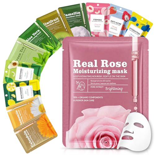 12 St Ck Gesichtsmaske Set Hydrat Und Beruhigt