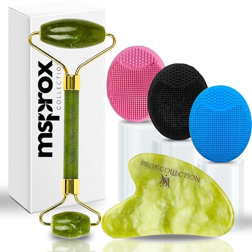 Gua Sha Jade Roller Set Mit 3 Silikon