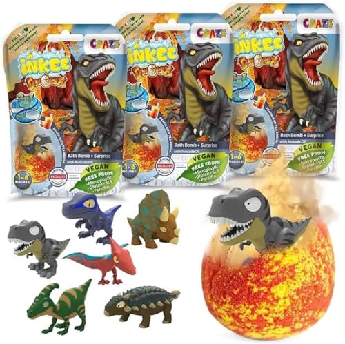 Inkee Surprise Dino 3er Pack Badebomben Kinder Mit
