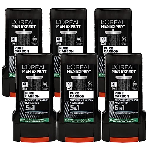 6 Er Pack Men Expert Duschgel Pure Carbon